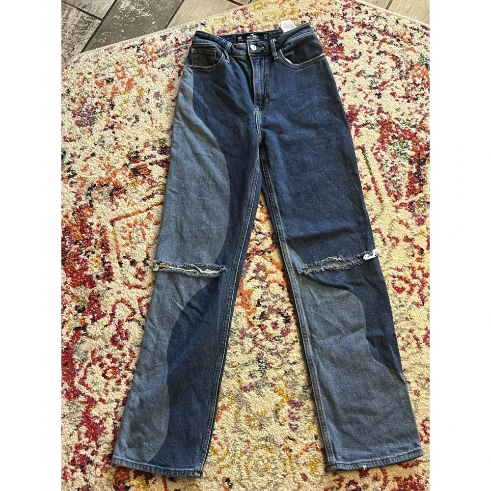 Hollister Womens Curvy Ultra High Rise Stretch Dad Jeans Size 00R W23 L31